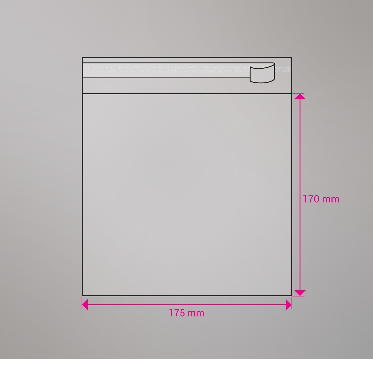 Sac cellophane transparent 170x175 mm