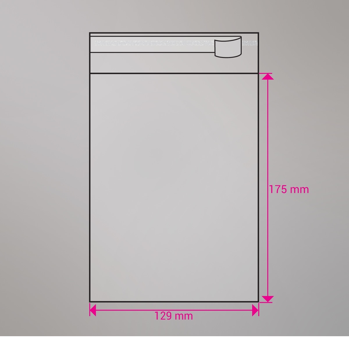Sac cellophane transparent 175x129 mm