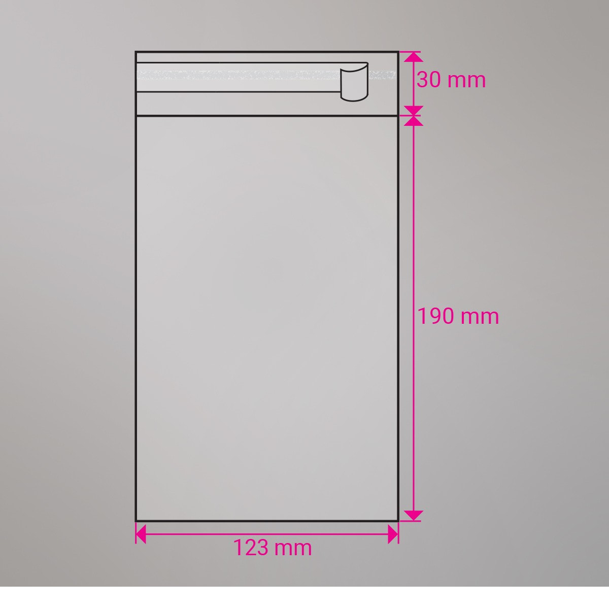 Sac cellophane transparent 190x123 mm