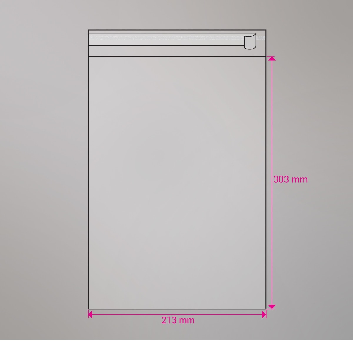 Sac cellophane transparent 303x213 mm