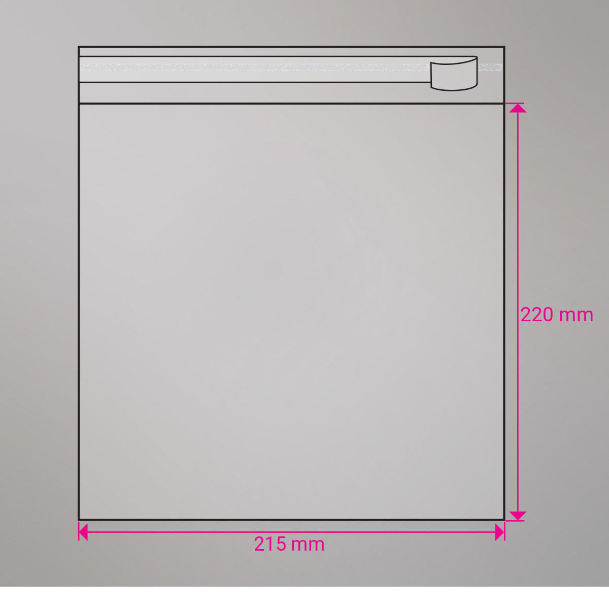 Sac cellophane transparent 220x215 mm
