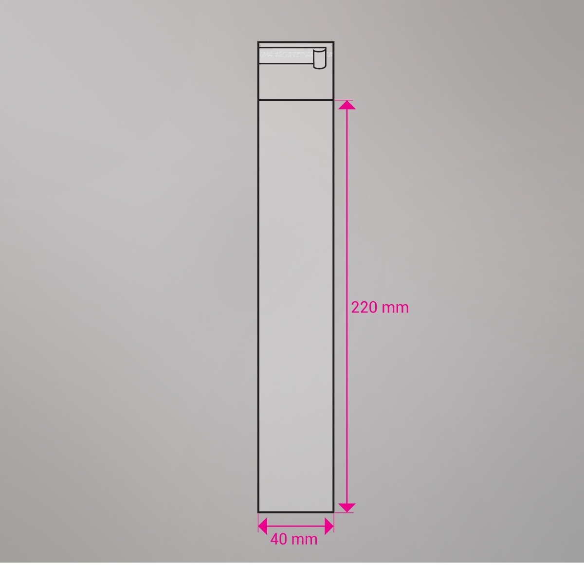 Sac cellophane transparent 220x40 mm
