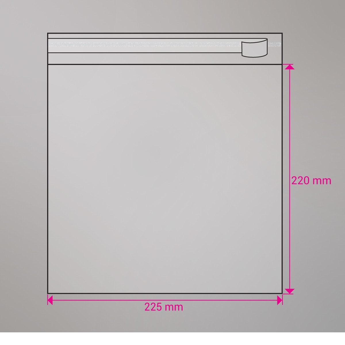Sac cellophane transparent 220x225 mm