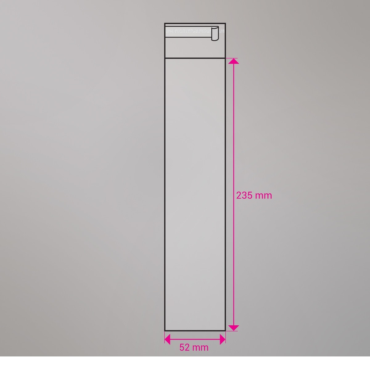Sac cellophane transparent 235x52 mm
