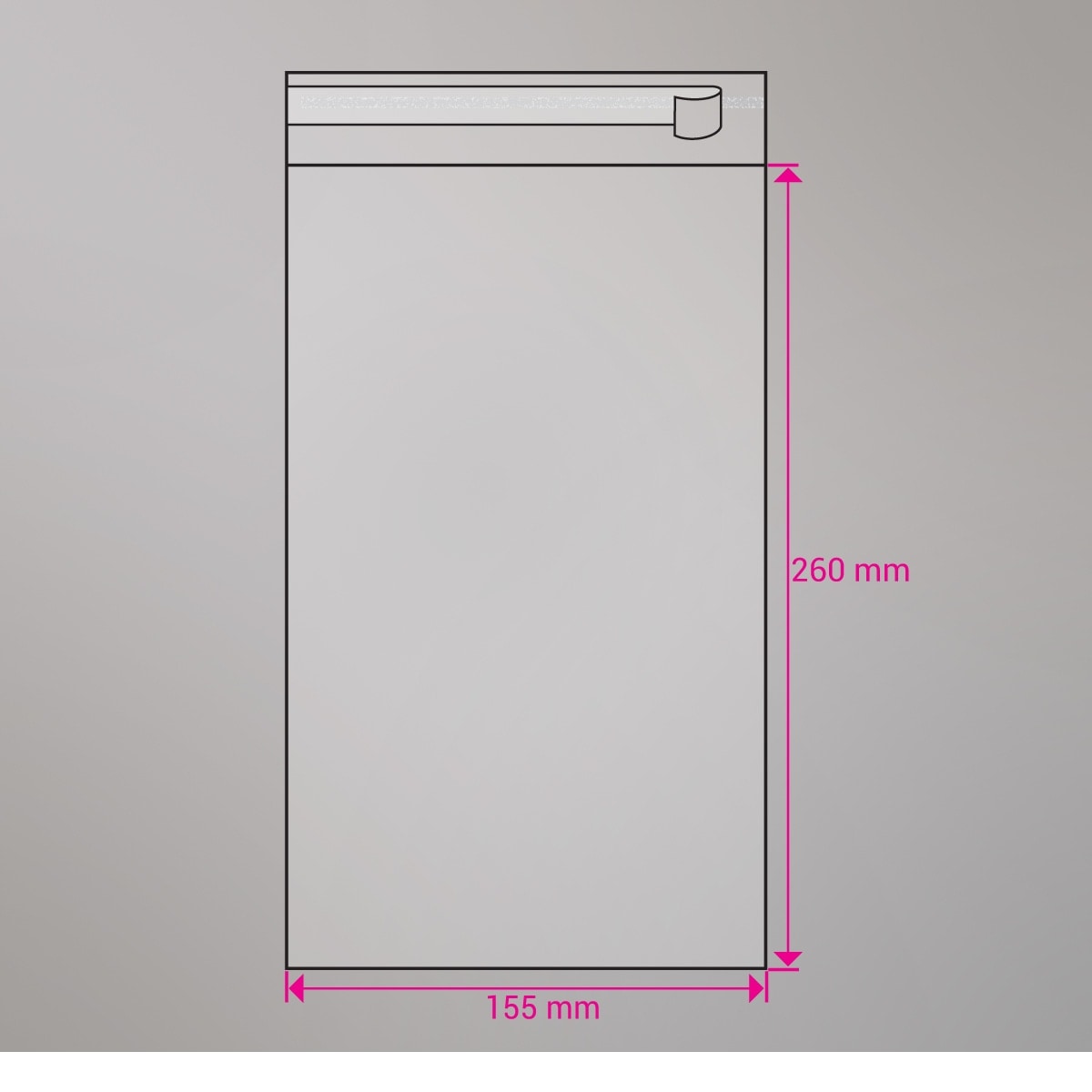 Sac cellophane transparent 260x155 mm