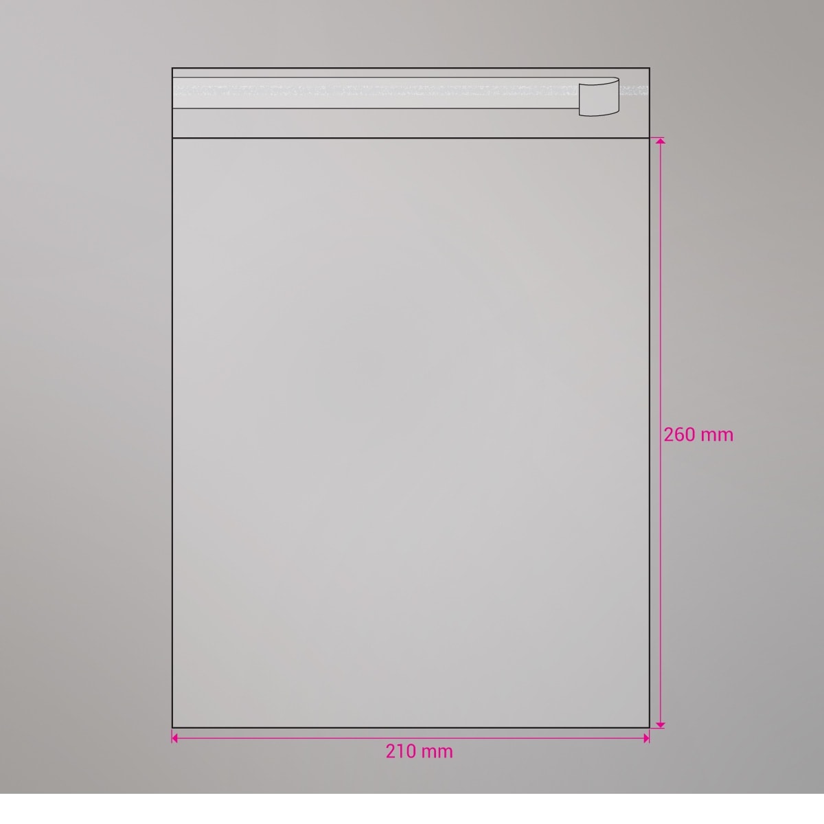 Sac cellophane transparent 260x210 mm