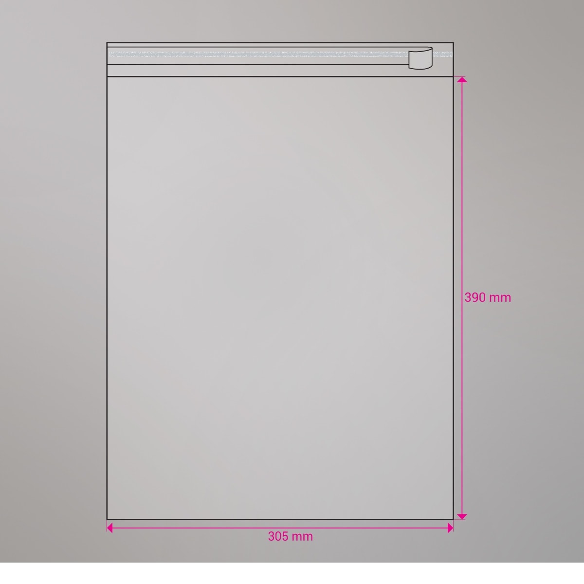 Sac cellophane transparent 390x305 mm