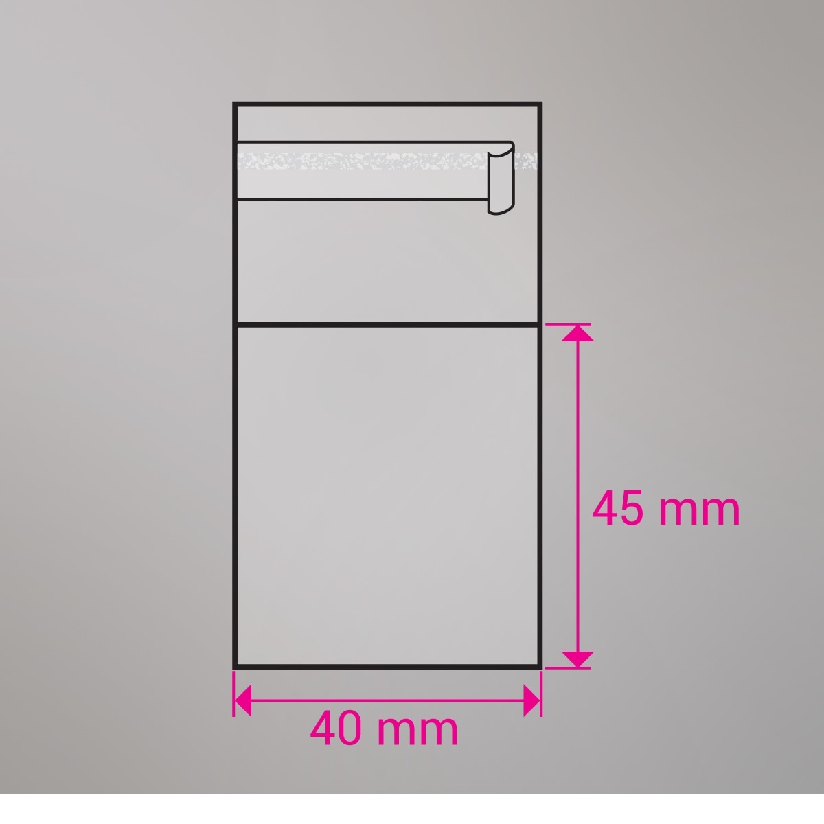 Sac cellophane transparent 45x40 mm