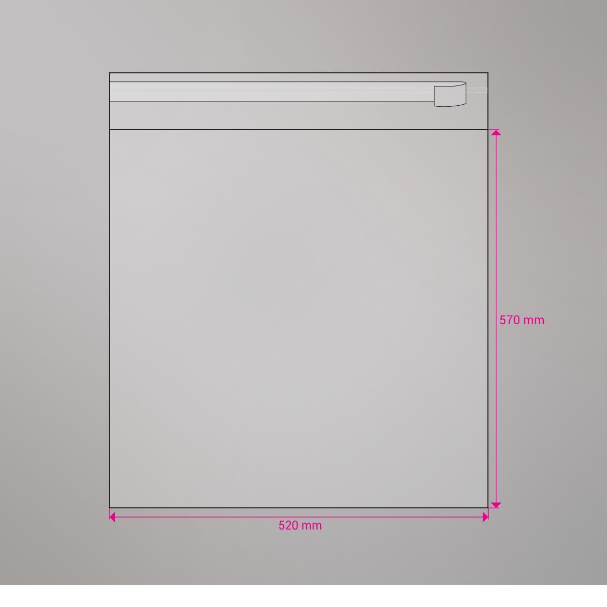 Sac cellophane transparent 570x520 mm