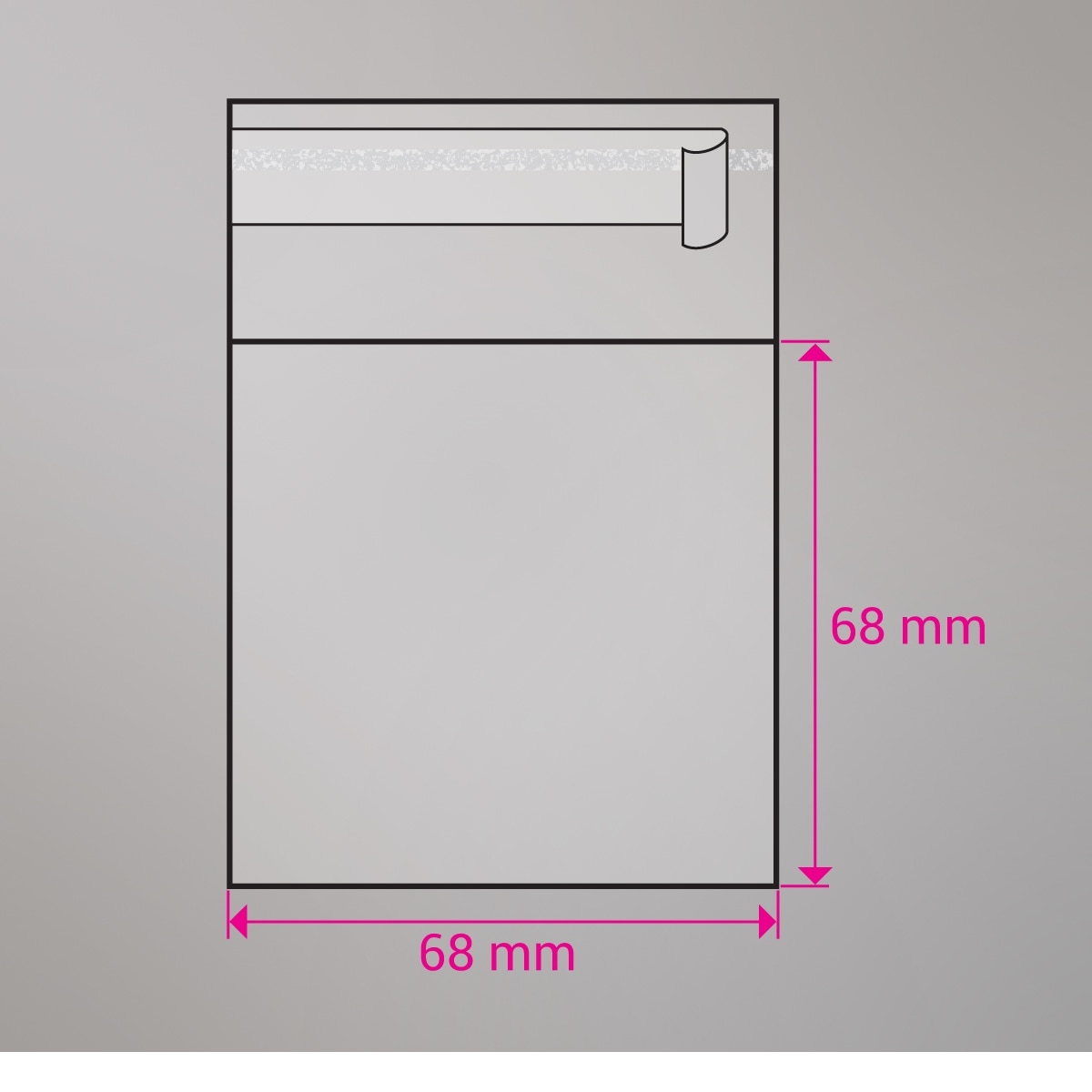 Sac cellophane transparent 68x68 mm