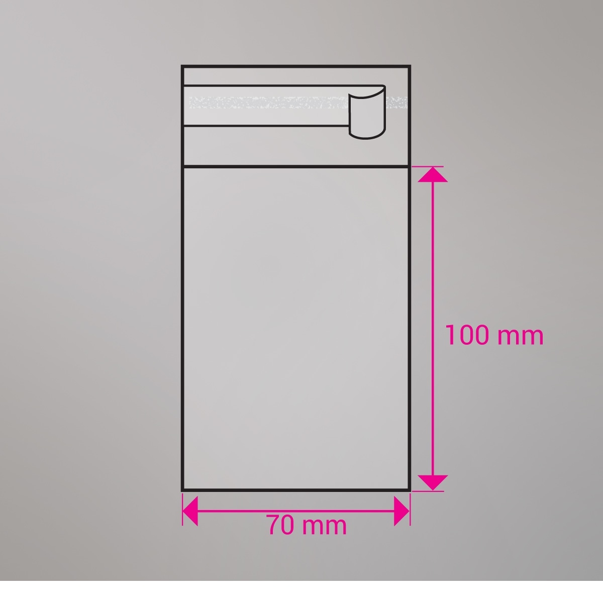 Sac cellophane transparent 100x70 mm