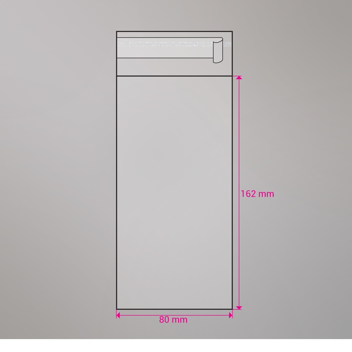 Sac cellophane transparent 162x80 mm