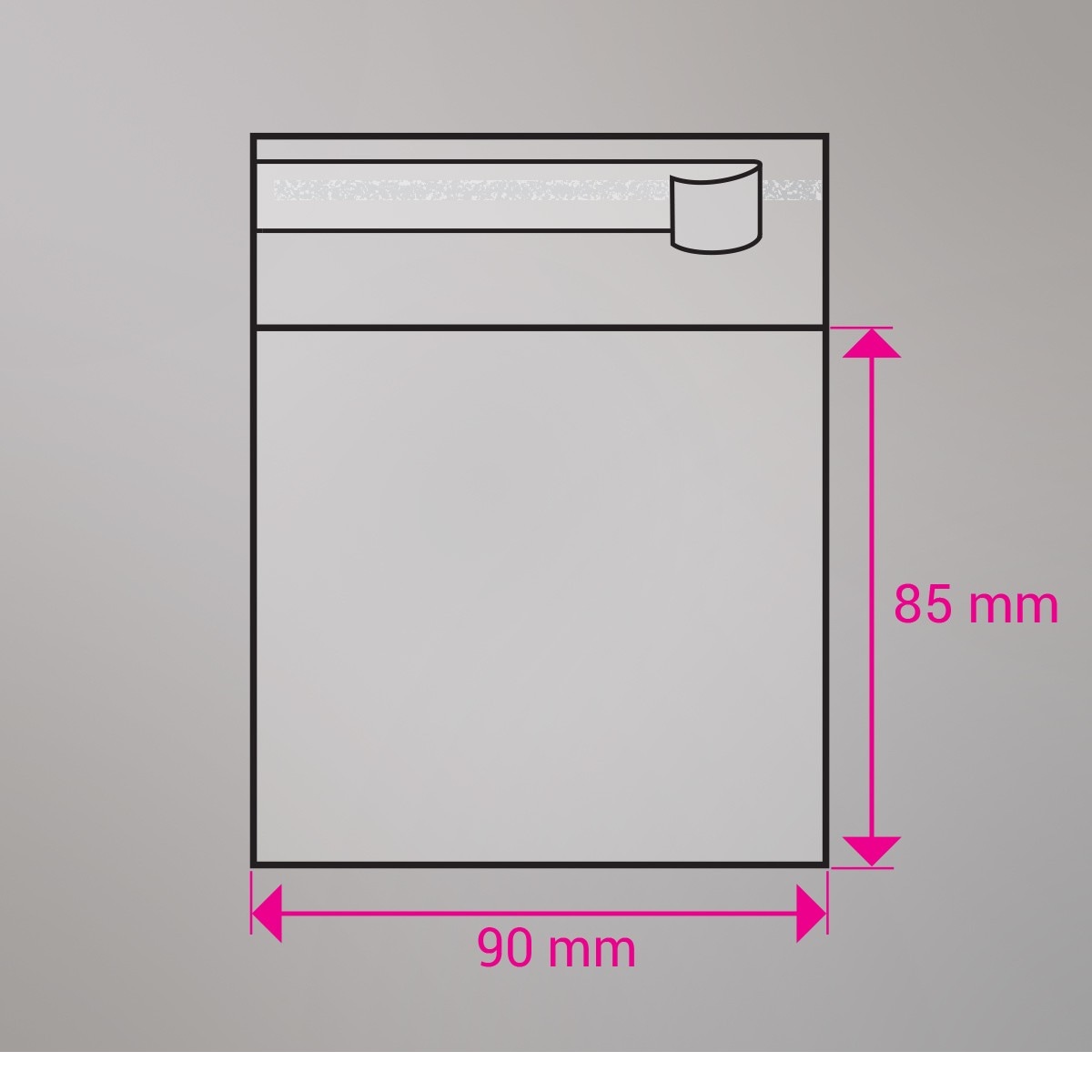 Sac cellophane transparent 85x90 mm