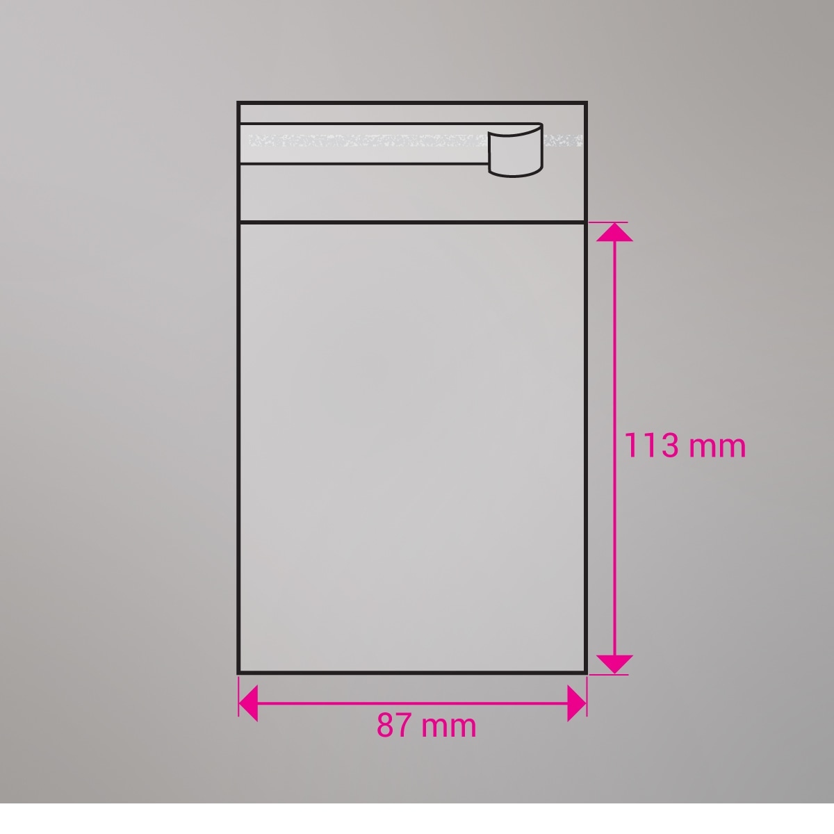 Sac cellophane transparent 113x87 mm