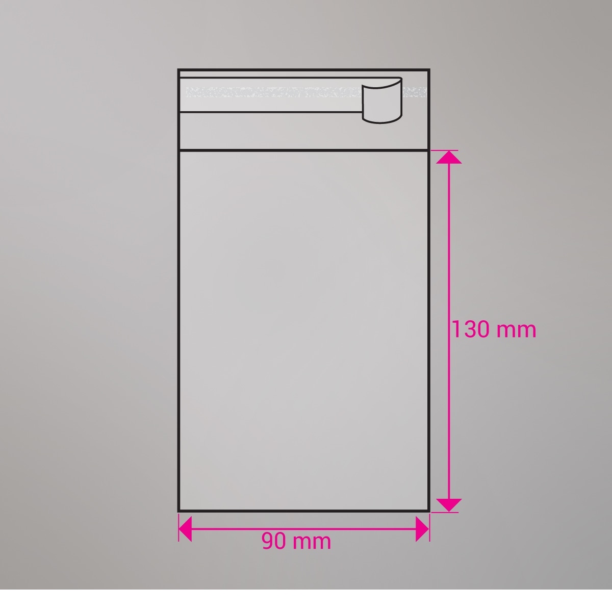 Sac cellophane transparent 130x90 mm