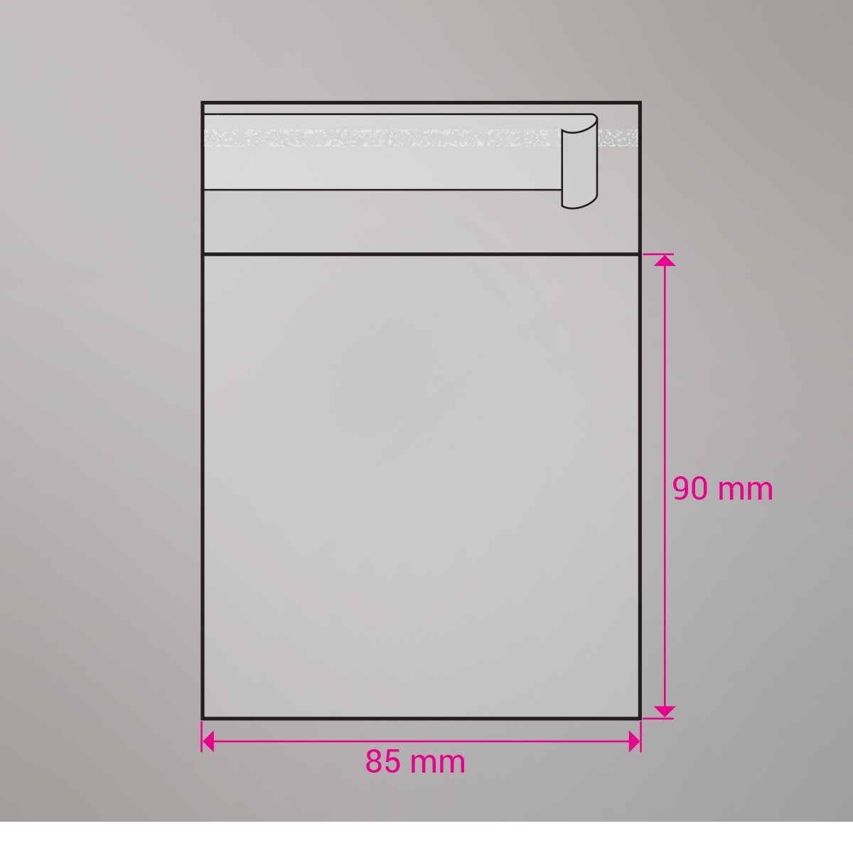 Sac cellophane transparent 90x85 mm