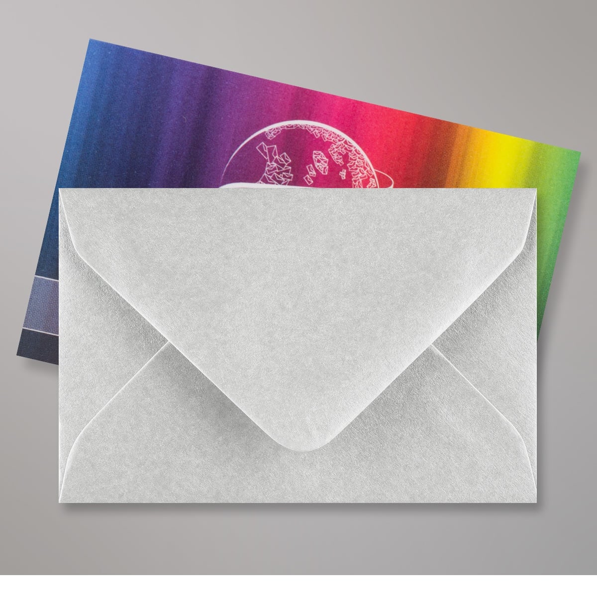 Enveloppe argent métalisée 62x94 mm