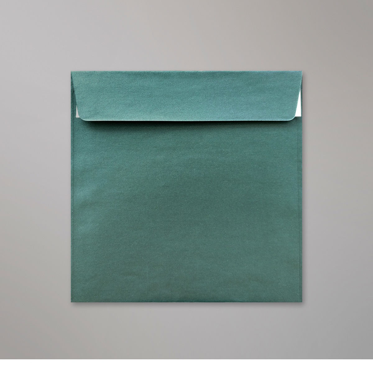 Enveloppe perlée verte Noël 155x155 mm