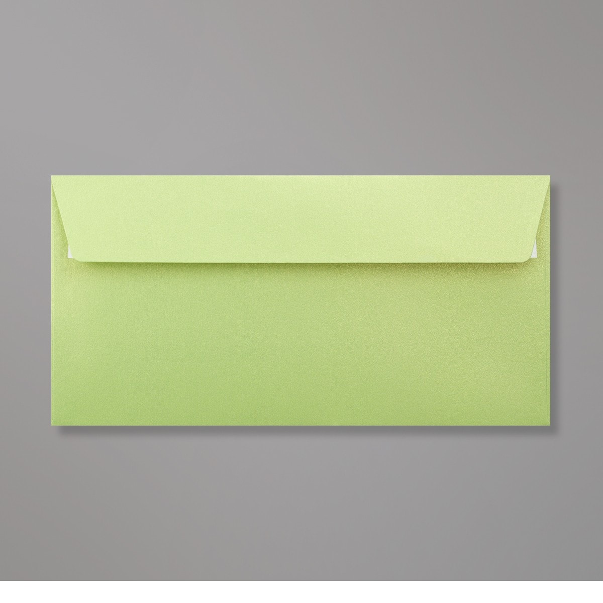 Enveloppe perlée vert citron 110x220 mm (DL)