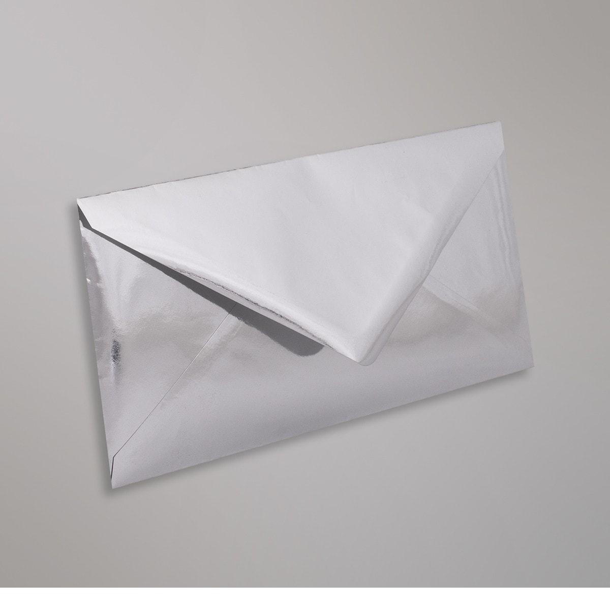 Enveloppe argent finition miroir 110x220 mm (DL)