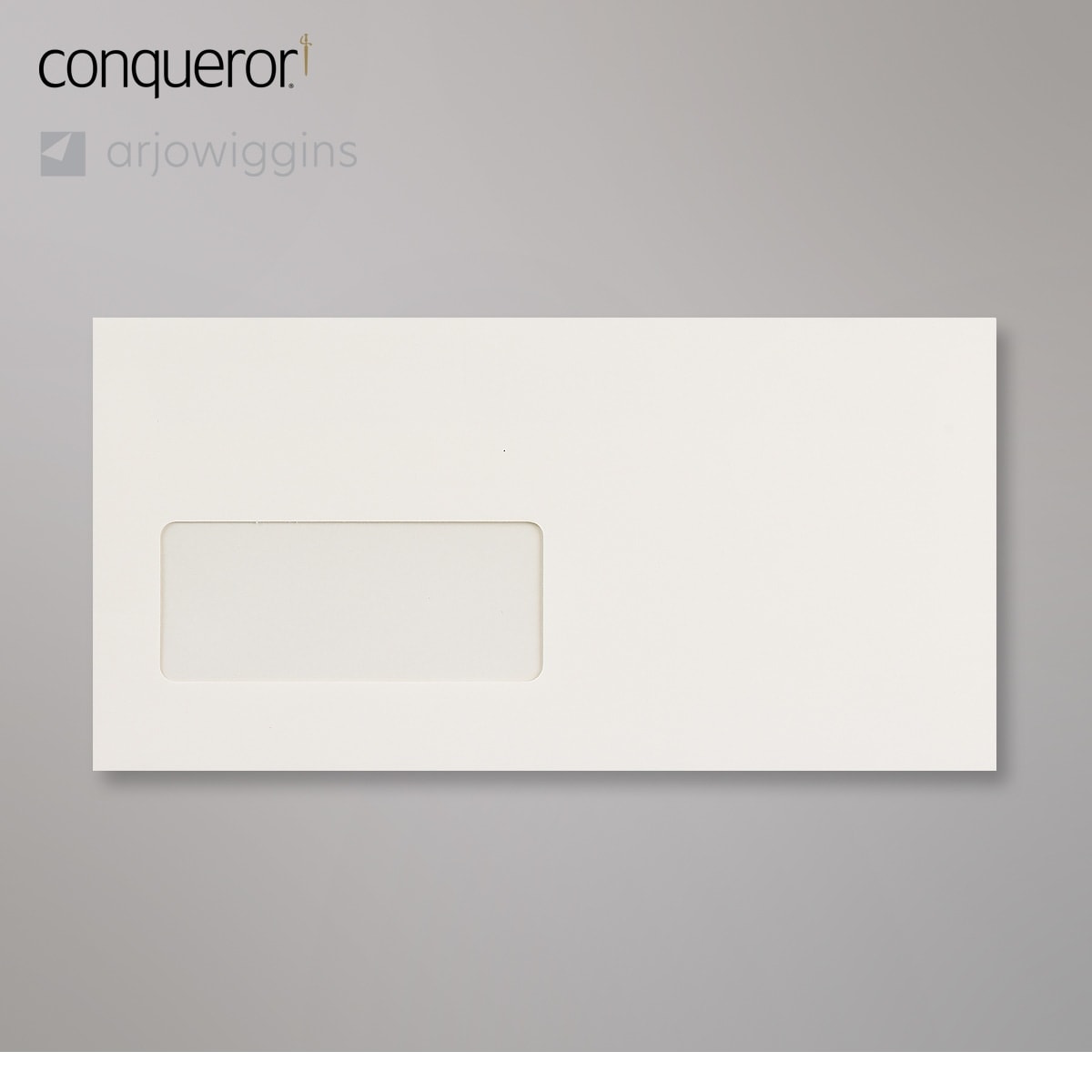 Enveloppe conqueror velin blanc nacré 110x220 mm (DL)