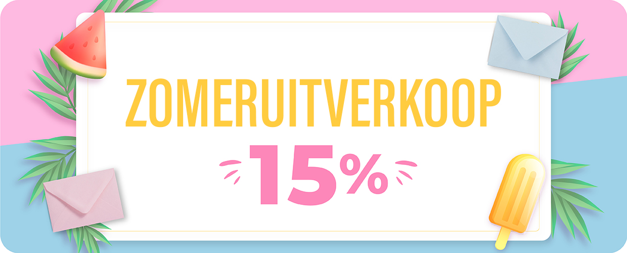 10% korting op bestellingen boven de €50. Code: SUN10