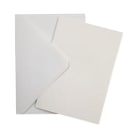 A6 White Card Blanks &amp; White  Envelopes (Pack of 10)
