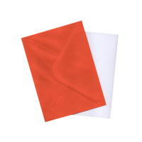 128 x 178mm White Card Blanks & Orange Envelopes (Pack of 10)