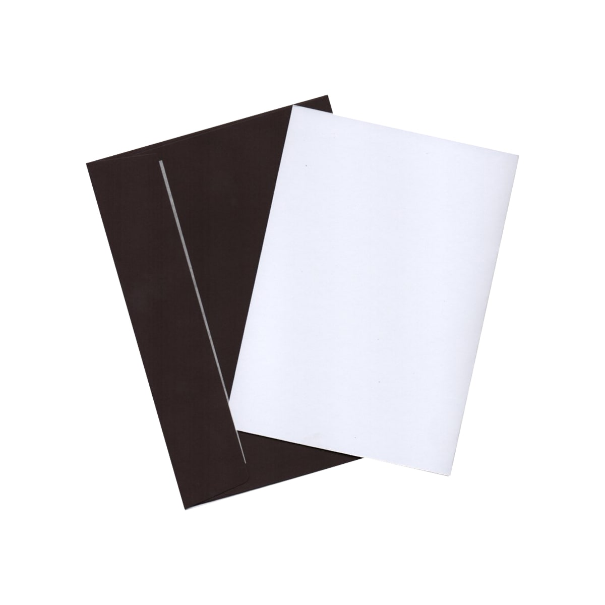 A6 White Card Blanks &amp; Brown Peel and Seal Envelopes (Pack of 10)