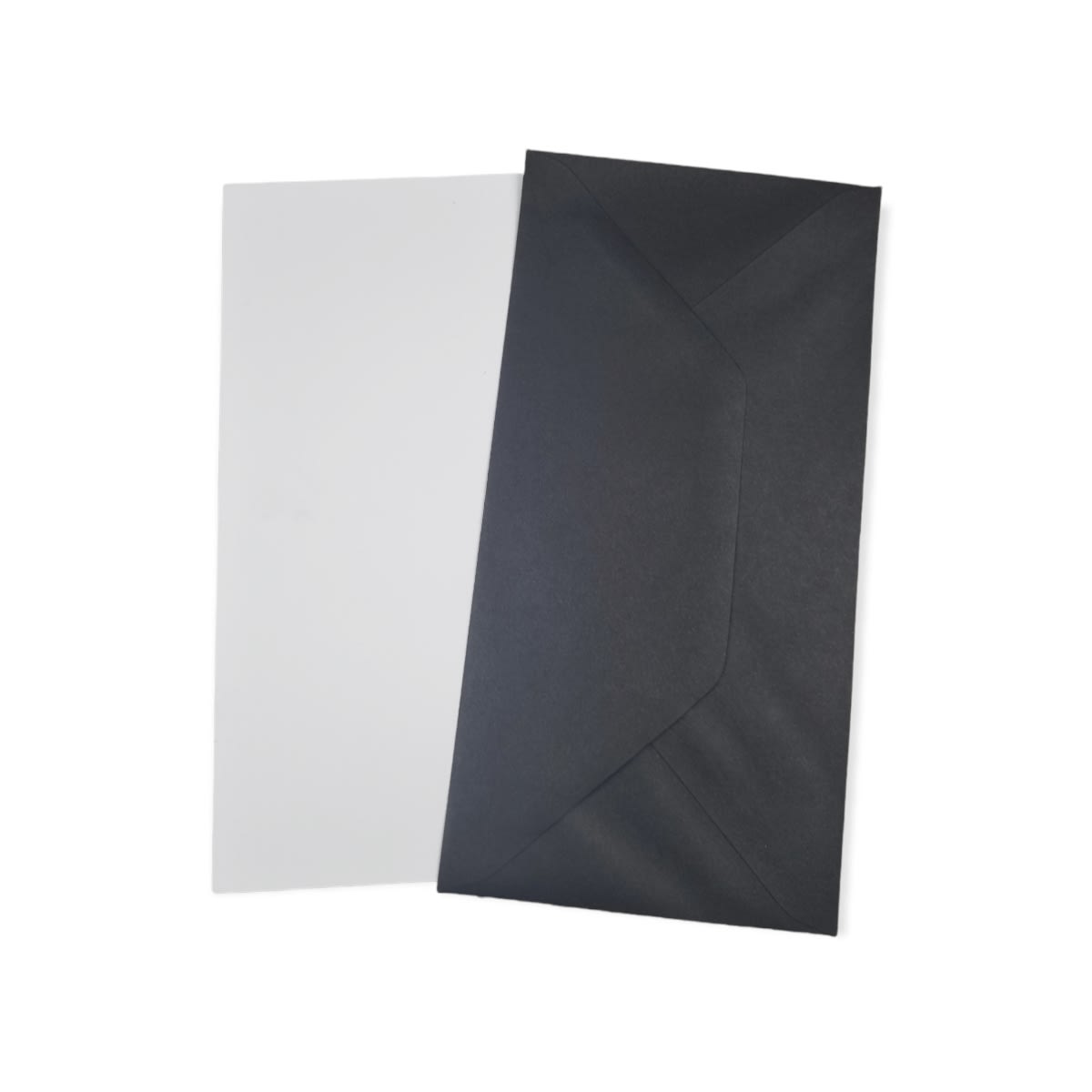 DL White Card Blanks &amp; Black Envelopes (Pack of 10)