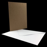 A6 Kraft Card Blanks &amp; White Envelopes (Pack of 10)