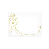 C6 White Printed Gold Bride and Groom Envelopes