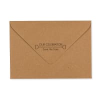 C6 Kraft Printed Our Celebration Envelopes