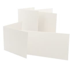 Smooth White Folded Blank Wedding Cards