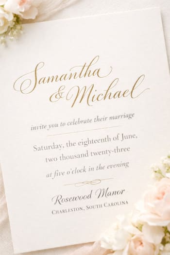 Wedding Invitation Example
