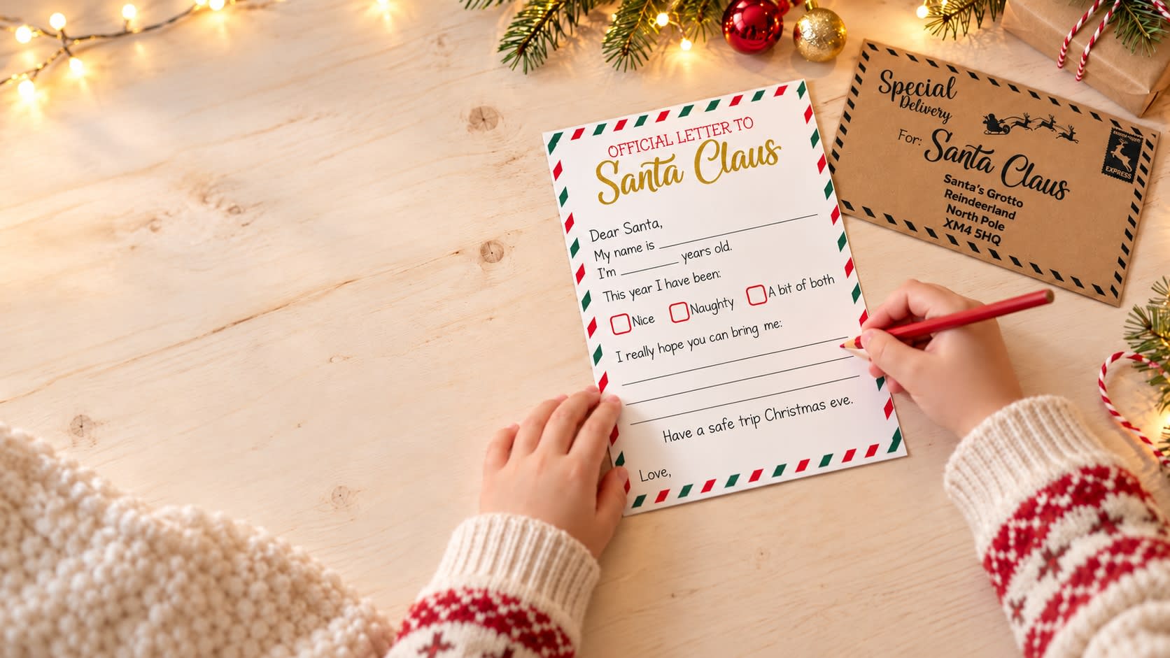 Letter to Santa kit