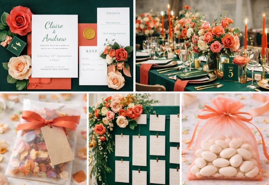 Bold & Modern Wedding Colour Scheme