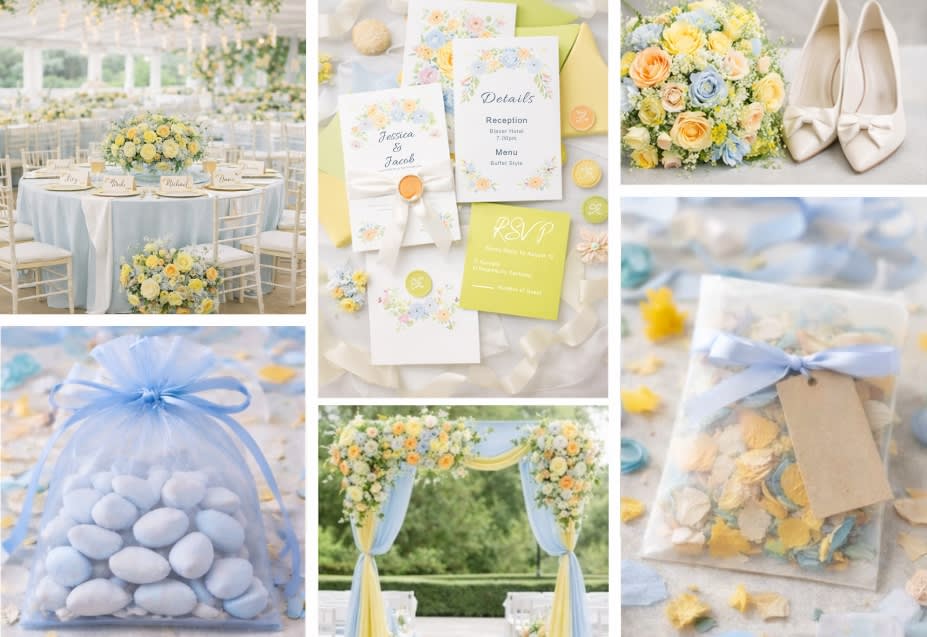 Island Citrus Wedding Colour Scheme