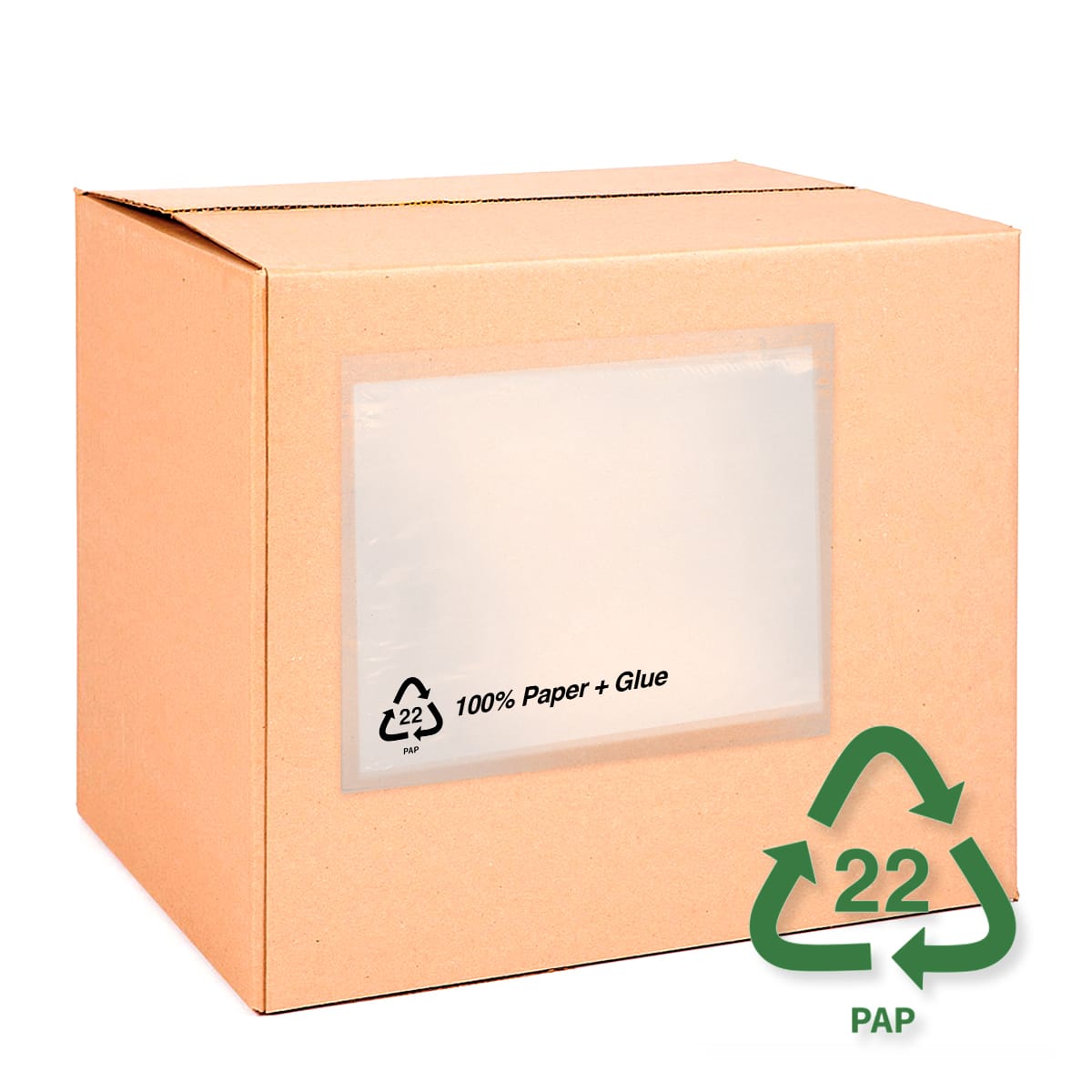 Recyclable Paper Document Enclosed Wallets - Unprinted