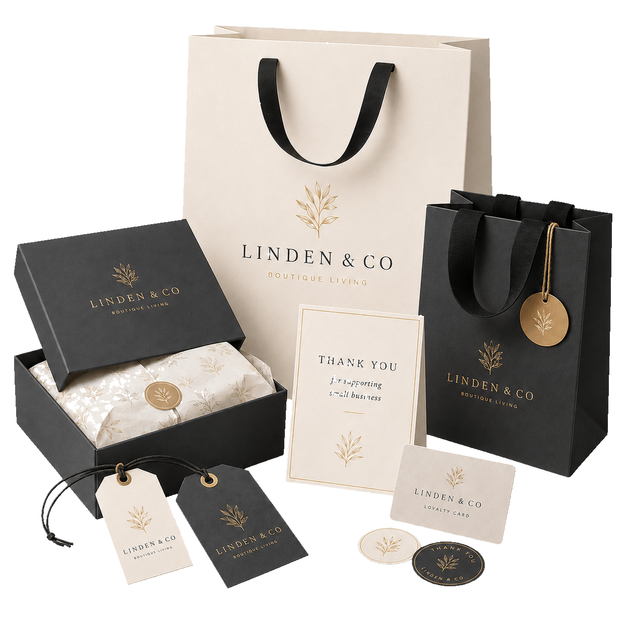 Paper and card for shops and retail