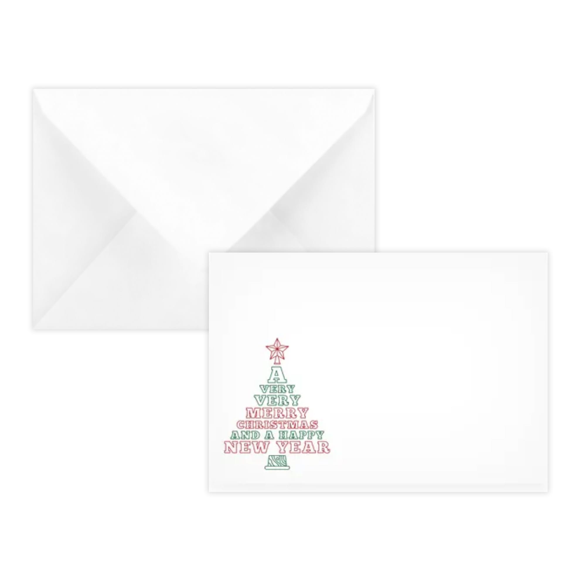 Merry Christmas Tree Printed Envelopes