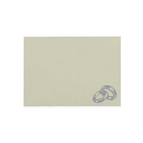 C6 Ivory Printed Silver Rings Envelopes