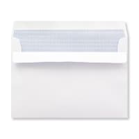 162x229mm C5 WHITE WALLET SELF SEAL 100GSM OPAQUE WOVE