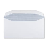 110x220mm DL WHITE WALLET GUMMED WINDOW 90GSM OPAQUE WOVE