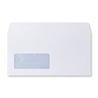 4.33 x 8.66 " White Wallet Window Peel & Seal 68lb Opaque Wove Envelopes