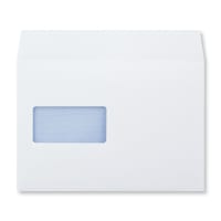 6.38 x 9.02 " White Wallet Peel & Seal 68lb Window Opaque Wove Envelopes