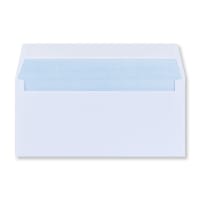 102x216mm White Wallet Gummed 80gsm Inside Seams Opaque  Envelopes