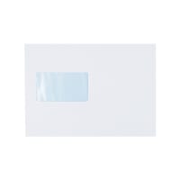 162x229mm C5 White Wallet Gummed Cbc Window (50x90) Wove Envelopes