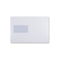 162x238mm White Wallet Gummed Window 90gsm Wove Envelopes