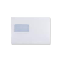 162x235mm WHITE WALLET GUMMED WINDOW 90GSM WOVE